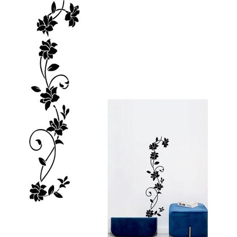 Stickers muraux, stickers fleurs, décoration murale, stickers muraux fleurs, décoration murale, stickers muraux pour le salon, stickers muraux pour le S (1/5)