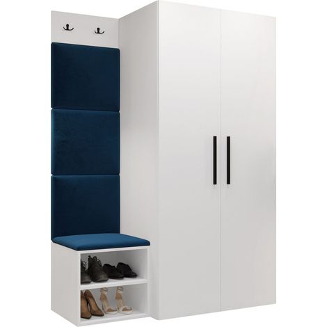 Conjunto para recibidor Nitos IV, Manila 26, 191x122x50cm, Aglomerado laminado, Tapiz, Colocada, Montada en la pared
