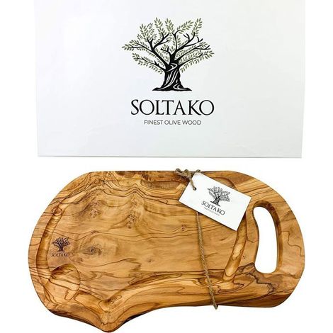 Planche à découper en bois d'olivier - 1 pièce - Naturel - Fromage et charcuterie - Cuisine et apéritifs (1/5)
