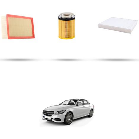 Kit tagliando 3 filtri compatibile con Mercedes Classe C (W205,S205,C205) 350e 155kw Dal 2015 (1/4)
