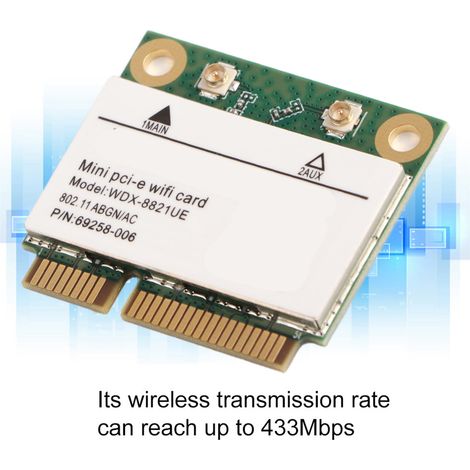 Mini-PCIe-WLAN-Karte mit Dualband (2,4 GHz/5 GHz, 433 Mbit/s) für PC (1/5)