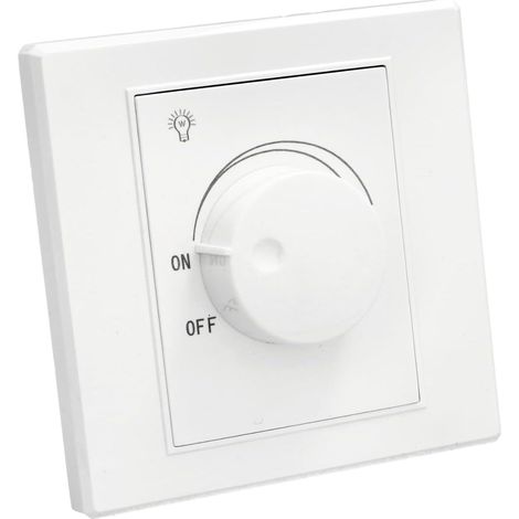 Variateur d'intensité LED Triac 220 V 600 W, variateur pour spots encastrés, bandes lumineuses, luminaires, appliques murales, salon, bureau, maison, marche/arrêt (1/5)
