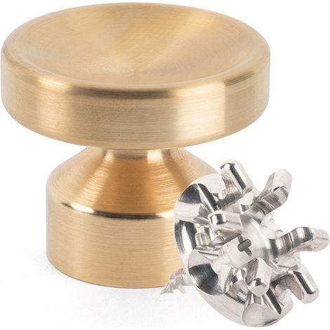 Kit de Fixation : Vis placo Longueur 20 mm Alu + Grande Patère concave Laiton - L'Attachante (1/5)