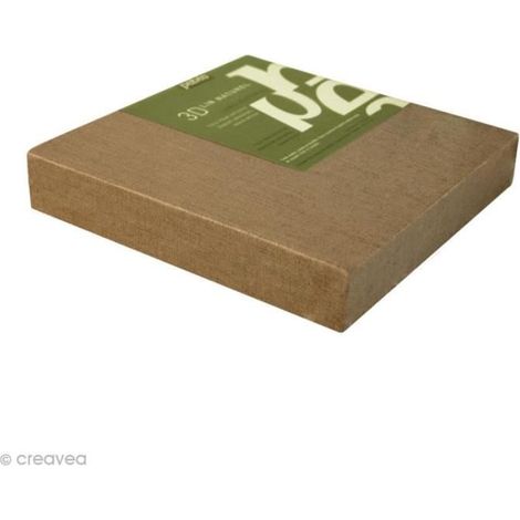 Châssis 3D - Pebeo - 30 x 30 cm - Lin naturel - Prêt à l'emploi - Décoration murale