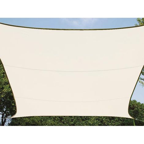 Sonnensegel Rechteckig 4x3m Creme - Sonnenschutzsegel für Balkon, Terrassensegel