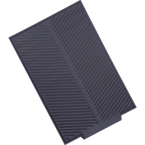 Tapis d'égouttage en silicone antidérapant 39 x 25 cm pour évier et plans de travail gris (1/5)