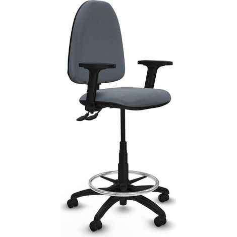 Piqueras y Crespo Silla de Oficina Gris Ajustable Con Brazos