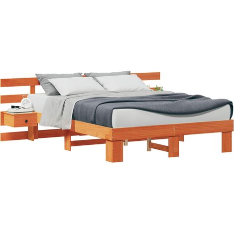 Maison Exclusive - Estructura de cama Marrón 150 x 200 cm Madera