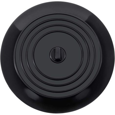 1 Stück Badewannenstöpsel 15 cm / 6 Zoll Universal Silikon Badewannenstöpsel für Küchen Badezimmer Waschküche Duschwanne - (Schwarz) (1/5)