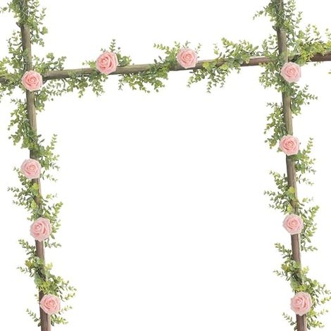 Lot de 2 - Guirlandes d'Eucalyptus Artificielles - Guirlande De Vigne Réaliste À Suspendre Pour Décoration Murale De Mariage (1/5)