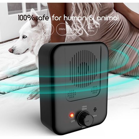 Anti Aboiement Chien, Ultrasons Anti aboiement, 33 Pieds Automatique Anti-Aboiement Chien Ultrason Dispositif Étanche pour Petits et Grands Chiens Exterieur (1/5)