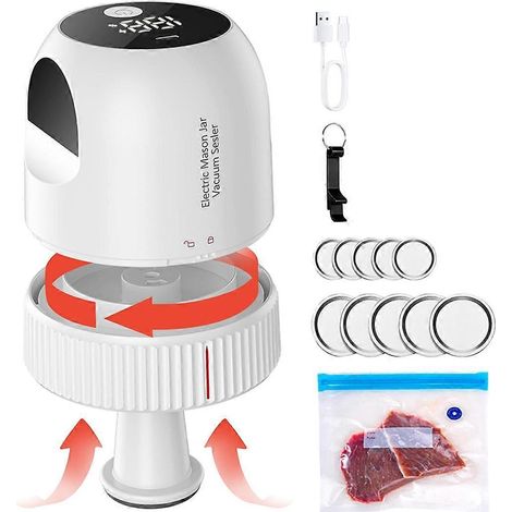Kit de mise sous vide électrique pour bocaux Mason - pour la conservation des aliments (1/5)