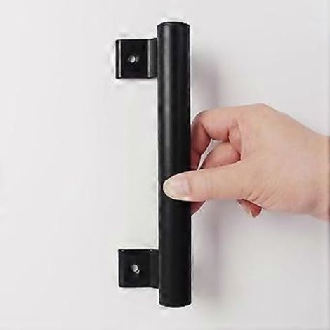 Poignée de porte coulissante - Poignée de porte coulissante - Poignée noire avec boulons de fixation - Poignée de meuble - Poignée de meuble - Quincaillerie de porte - Aluminium