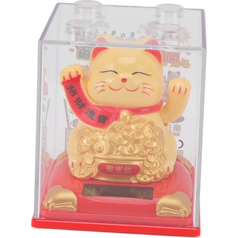 solaire chat porte bonheur détecteur de lumière agite (1/5)