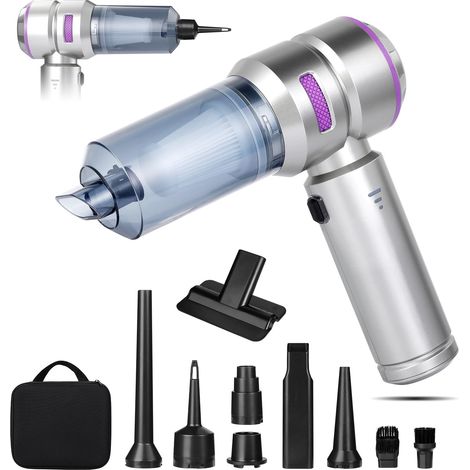 Aspirateur Voiture, 4 en 1 Aspirateur À Main sans Fil, 16000 PA, 3 Réglages, Compact et Pratique pour Voiture, Bureau, Clavier (1/5)