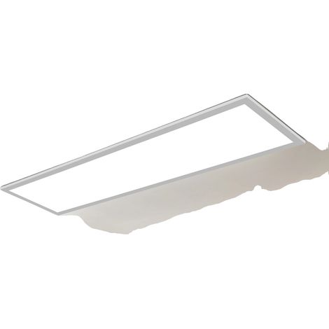 Plafonnier, LED dimmable, télécommande, 1PCS, 120cm, Lumière Neutre, BLANC (1/2)