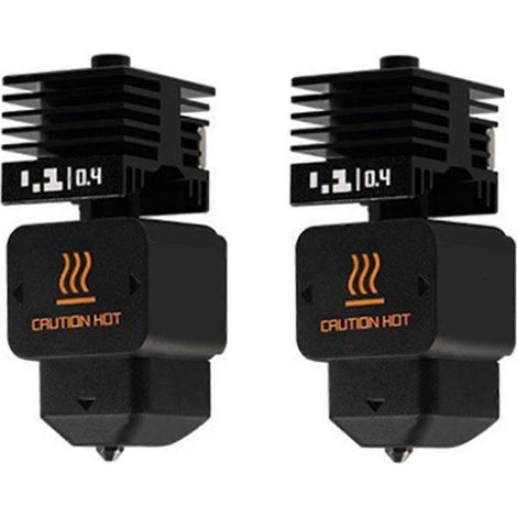 2 piezas para kit de extrusor H2D, boquilla de acero endurecido de 0,4 mm (