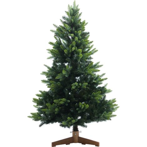 Zelsius Künstlicher Weihnachtsbaum 150 cm, Tannenbaum künstlich mit Holzständer, Naturgetreu (1/5)