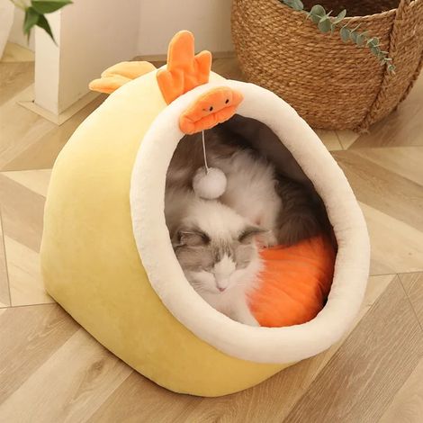 Weiches und warmes Katzenbett, Haustierdecke, Ruhekissen für Katzen und kleine Hunde, waschbares Haustierhaus für den Winter (1/5)