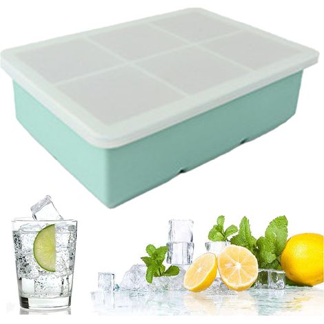 Cube À Glace Avec Couvercle - Pour Verres Highball - 12 Compartiments - En Silicone Flexible Alimentaire - Sans BPA - 1 Pièce (1/5)