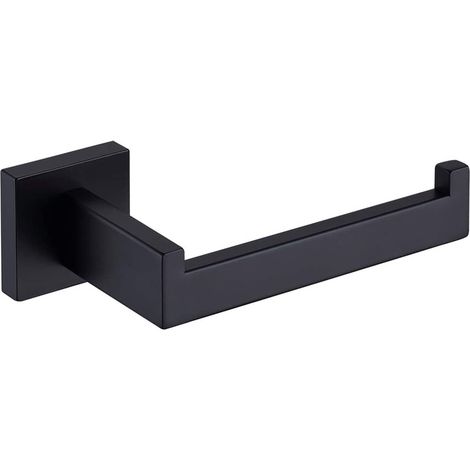Toilettenpapierhalter, mattschwarz, Toilettenpapierrollenhalter, Spender, Aufhänger, Wandmontage für Badezimmer, Küchen (1/5)