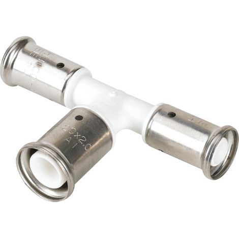 Té multicouche PVDF - Henco - A sertir - Diamètre26X32X26mm