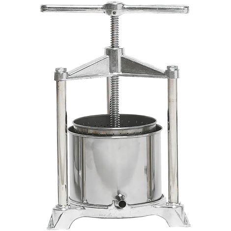 Presse-agrumes en acier inoxydable 3,5 l – Collecteur alimentaire en inox – Structure en aluminium moulé poli – Pour usage professionnel – Palumbo