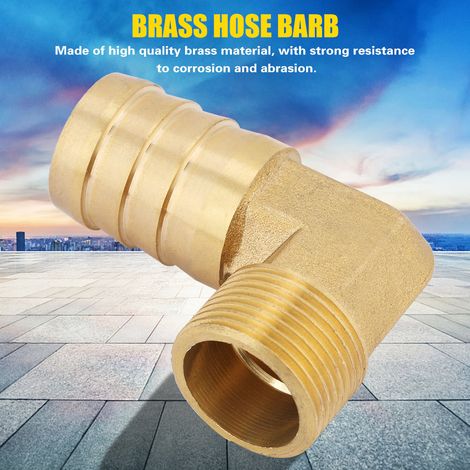 Raccord coudé laiton 3/4" mâle à barbelures 25mm pour tuyau, connecteur de tuyauterie (1/5)