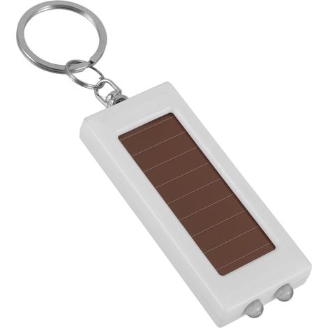 Lampe Torche Solaire Portable LED Porte-clés en Abs, Rechargeable pour Usage D'urgence et Activités Extérieures, Petite Lampe de Poche Multifonction pour Randonnée (1/5)