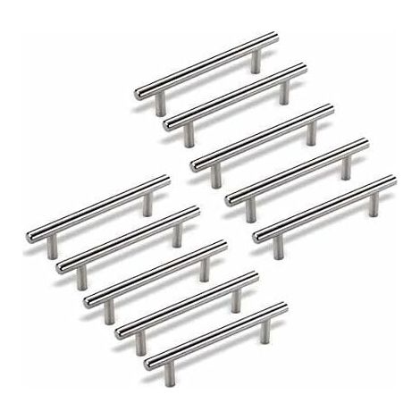 10 x Bow Handles Door Knobs, Drawer Handles & Knobs Stainless Steel Furniture Handles Ø 12mm (Drilling Distance - 160mm) MUMU (1/4)