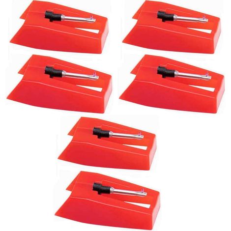 6 Aiguilles de platine, pointe saphir 0,6 mil, installation sans outil, pour tourne-disque vinyle classique et USB (1/5)