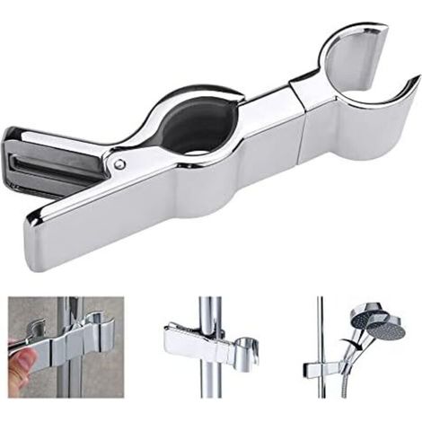 (110×22×20)Support Douchette Relevable en Alliage de Zinc Support Douche à Main Remplaçable 18-25MM Support de Pommeau de Douche Chrome Ajustable pour Baignoire Salle de Bain