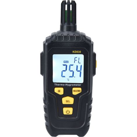 Anémomètre numérique LCD rétroéclairé, indicateur de vitesse du vent, testeur de température et d'humidité, outil de mesure KD830 (1/5)