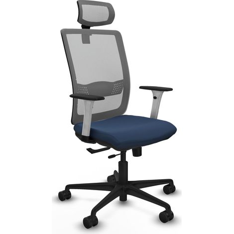 Chaise bureau piqueras y crespo ergonomique blanc nylon (1/2)