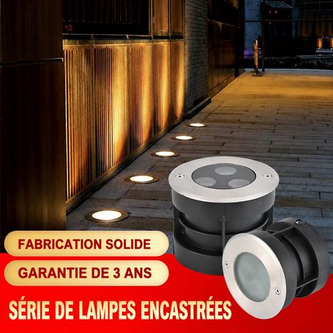 Spot encastrable de sol LED extérieur 18W blanc chaud φ180mm inox IP67 anti-éblouissement 18wφ180 h90mm 170mm 2 kg – Livraison gratuite (1/5)