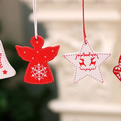 12 pièces de décorations de Noël suspendues pour sapin, ornements festifs pour la maison et fêtes