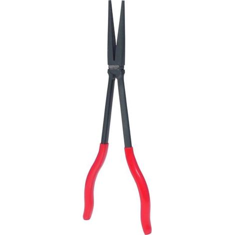Pince électronique extra-longue à bec demi-rond droit 270mm (1/2)
