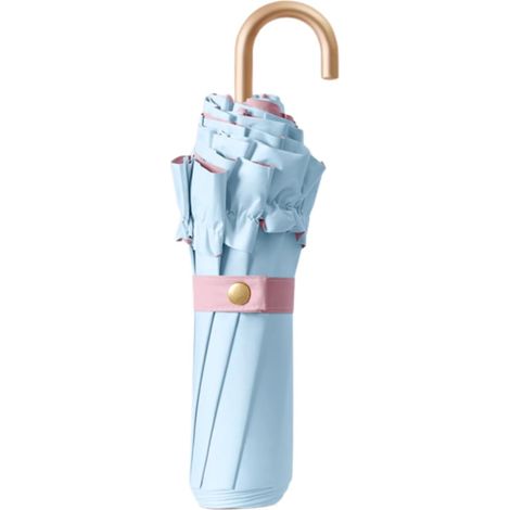 Parapluie pliant anti-UV, compact et portable, pour mariage, golf, femme, homme ou enfant. Couleur unie. (1/5)