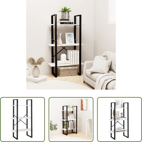 Rangement - Étagère de rangement Blanc 60x30x105 cm Bois de pin massif (1/5)