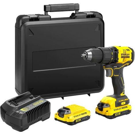 Stanley SFMCD710D2K-QW taladro atornillador inalámbrico amarillo (1/2)