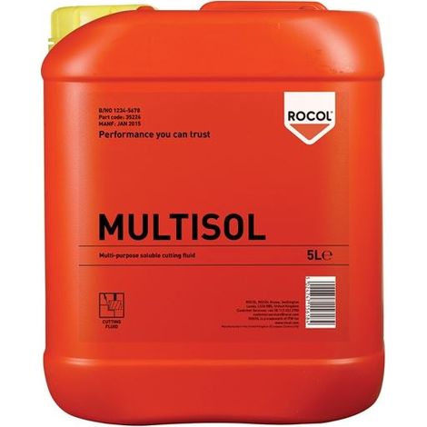 MULTISOL Water Mix Cutting Fluid 5 Litre ROC35226