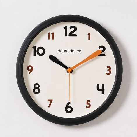 Horloge murale ronde silencieuse 32,5 cm blanc moderne blanc 800 g – Livraison gratuite (1/5)