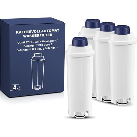 Machine à Café Filtres pour Delonghi Magnificas,Dinamica,ECAM,ESAM,ETAM,Primadonna,BCO,EC Serie Machine à café, Cartouches de Filtre à eau pour Delonghi, Adoucir l'eau (Lot de 4) (1/5)
