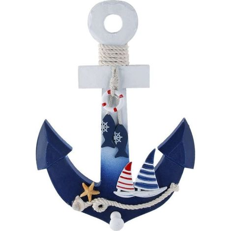 Mediterranean style maritime wall hook "anchor" decoration marine (1/5)