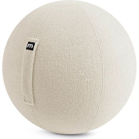 [NEUWERTIG] Mokebo Sitzball Pezziball Yogaball Gymnastikball Teddybezug 65cm Natur Beige 86