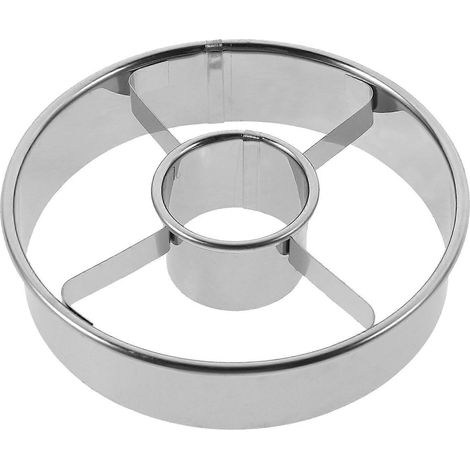 Emporte-pièces ronds réutilisables pour beignets, moules à pâtisserie en acier inoxydable-9.80X9.80X2.40CM-Silver