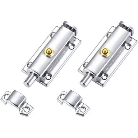 Stainless Steel Door Latch Latches Automatic Locking Latch Knob for Interior Door Cupboard Window Bedroom 2pcs Ternel (1/4)