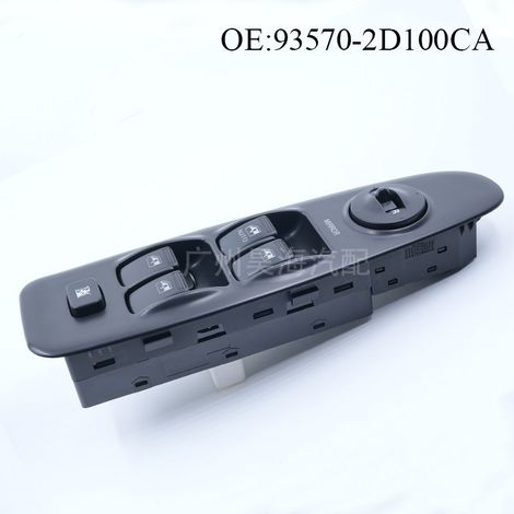 Interrupteur de lève-vitre 93570-2D100CA, compatible avec les modèles Hyundai Elantra 01-06, commande la montée et la descente des vitres électriques, facile à utiliser. (1/4)