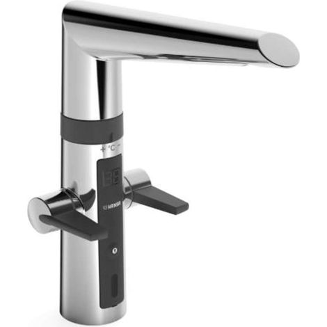 Hansa Fit - Mitigeur électronique d’évier Hybrid, noir/ chrome 65232213 (1/3)