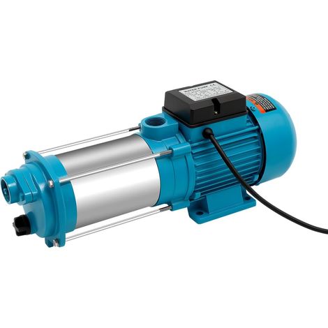 Bomba de superficie de 2200 W y 10 bares – Bomba de jardín y riego de 4000 L/h, presurizador de agua de 1", acero inoxidable, alta presión para pozos, riego y uso doméstico.